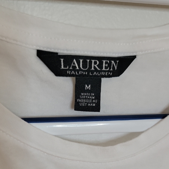 Lauren Ralph Lauren White Nautical Flag T-Shirt - Picture 2 of 8